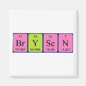 Magnet de nom de table périodique Brysen (Devant)