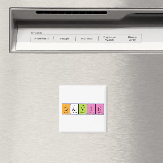 Magnet de nom de table périodique Darvin (In Situ (Lave-vaisselle))