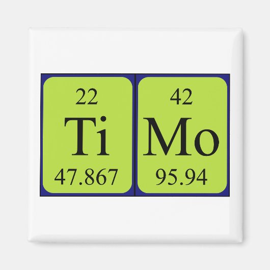 Magnet de nom de table périodique de minuterie (Devant)