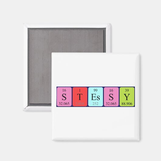 Magnet de nom de table périodique de test (Recto/Verso)