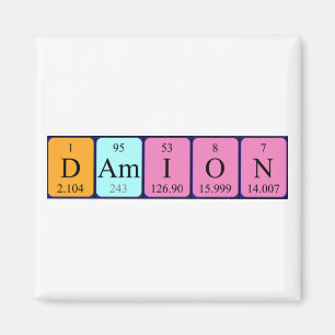 Magnet de nom de table périodique Dionne