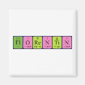 Magnet de nom de table périodique Florentin (Devant)