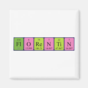 Magnet de nom de table périodique Florentin