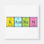 Magnet de nom de table périodique Kamren (Devant)