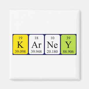 Magnet de nom de table périodique Karney