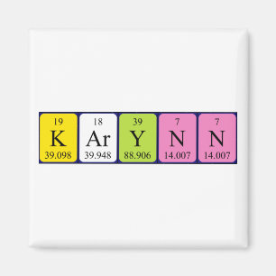 Magnet de nom de table périodique Karynn