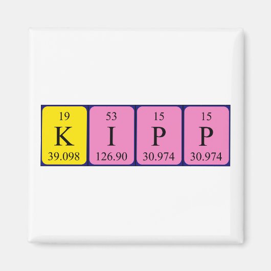 Magnet de nom de table périodique Kipp (Devant)