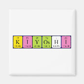 Magnet de nom de table périodique Kiyoshi (Devant)