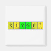 Magnet de nom de table périodique Kiyoshi (Devant)