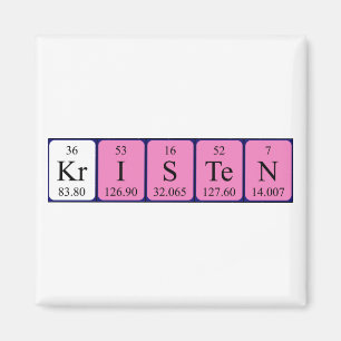 Magnet de nom de table périodique Kristen
