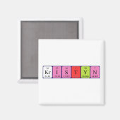 Magnet de nom de table périodique Kristyn (Recto/Verso)