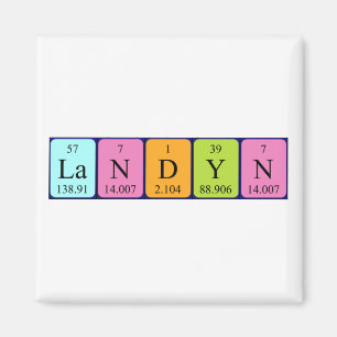 Magnet de nom de table périodique Landyn