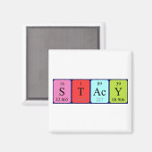 Magnet de nom de table périodique Stacy (Recto/Verso)