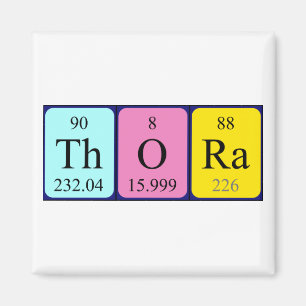 Magnet de nom de table périodique Thora