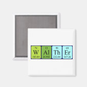 Magnet de nom de table périodique Walther (Recto/Verso)