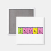 Magnet de nom de table périodique Yoselin (Recto/Verso)