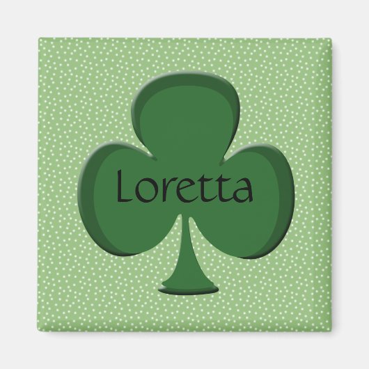 Magnet de nom du Shamrock Loretta (Devant)