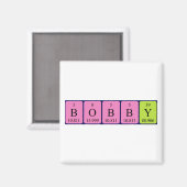 Magnet de noms de table périodique Bobby (Recto/Verso)