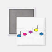 Magnet de notes musicales (Recto/Verso)
