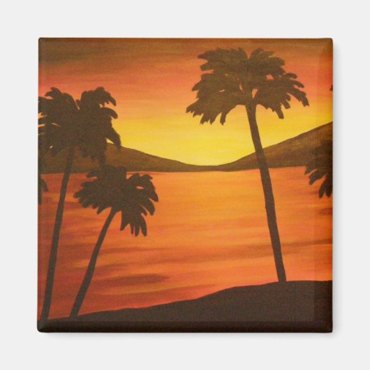 Magnet de palmiers tropicaux (Devant)