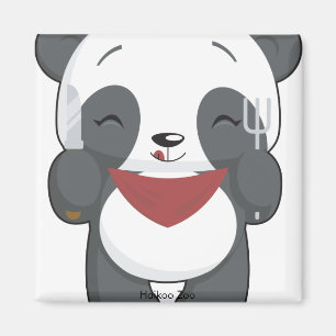 Magnet de panda affamé