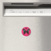 Magnet de papillon noir et rouge mignon (In Situ (Lave-vaisselle))