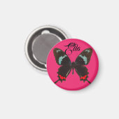 Magnet de papillon noir et rouge mignon (Recto/Verso)