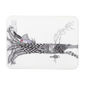 Magnet de petite fille mignon 3" x 4" (Horizontal)