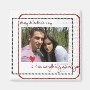 magnet de photo de jour de valentines