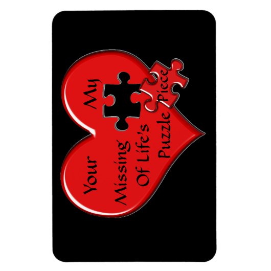Magnet de pièces de pièce de puzzle manquant (Vertical)