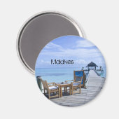 Magnet de plage aux Maldives (Recto/Verso)