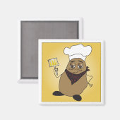 Magnet de pommes de terre du chef (Recto/Verso)