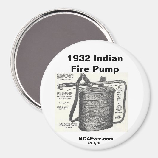 Magnet de pompe indienne 1932 (Recto/Verso)