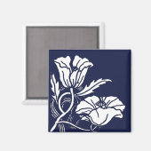 Magnet de Poppies Beardsley bleu (Recto/Verso)