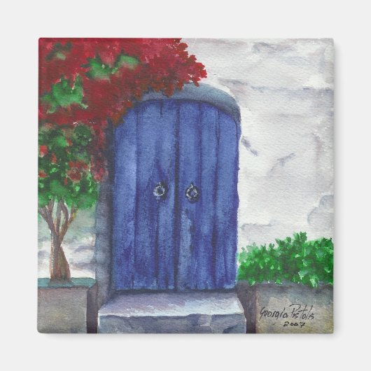 Magnet de porte bleu (Devant)