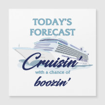 Magnet de porte carré Croisière Cruisin' & Boozin'