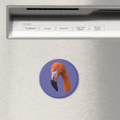 Magnet de portrait de Flamant rose (In Situ (Lave-vaisselle))