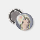 Magnet de portrait de sirène d'été (Recto/Verso)