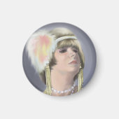 Magnet de portrait de sirène d'été (Devant)