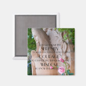 Magnet de prières de sérénité rose (Recto/Verso)