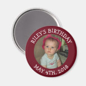 Magnet de rappel photo personnalisé en Bourgogne (Recto/Verso)