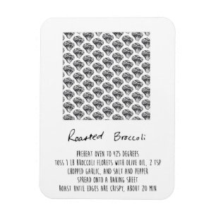 Magnet de recette de brocoli rôti