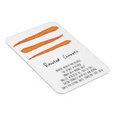 Magnet de recettes de carottes rôties (Côté Droit)
