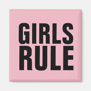 Magnet de réfrigérateur de RÈGLE de FILLES