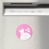 Magnet de réfrigérateur robe de mariée rose 'Date' (In Situ (Lave-vaisselle))