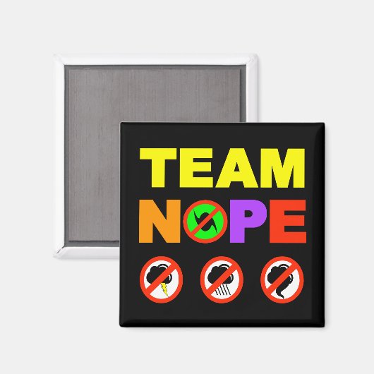 Magnet de réfrigérateur Team Nope (Recto/Verso)