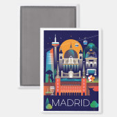 Magnet de réfrigération de Madrid (Recto/Verso)