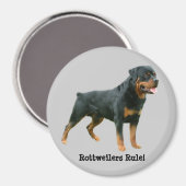 Magnet de règle des Rottweilers (Recto/Verso)