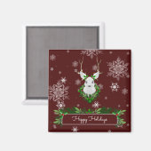 Magnet de rennes rouges (Recto/Verso)