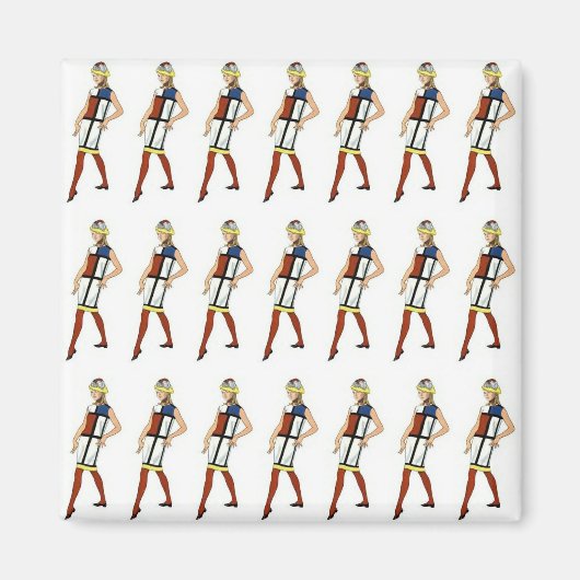 Magnet de robes de couleur du milieu du siècle 196 (Devant)